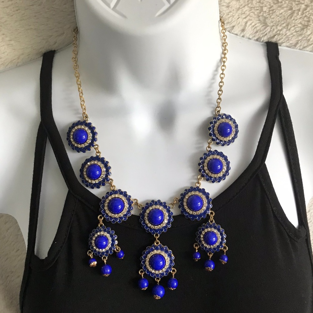 5 FOR $15!!! - Gold & Blue Statement Necklace